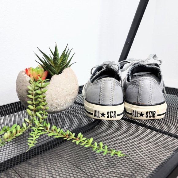 Converse All Star 2012 121986 Gray Leather Unisex Sneakers M-4/W-6 - Picture 7 of 11